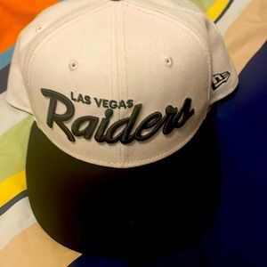 raiders white adjustable hat
